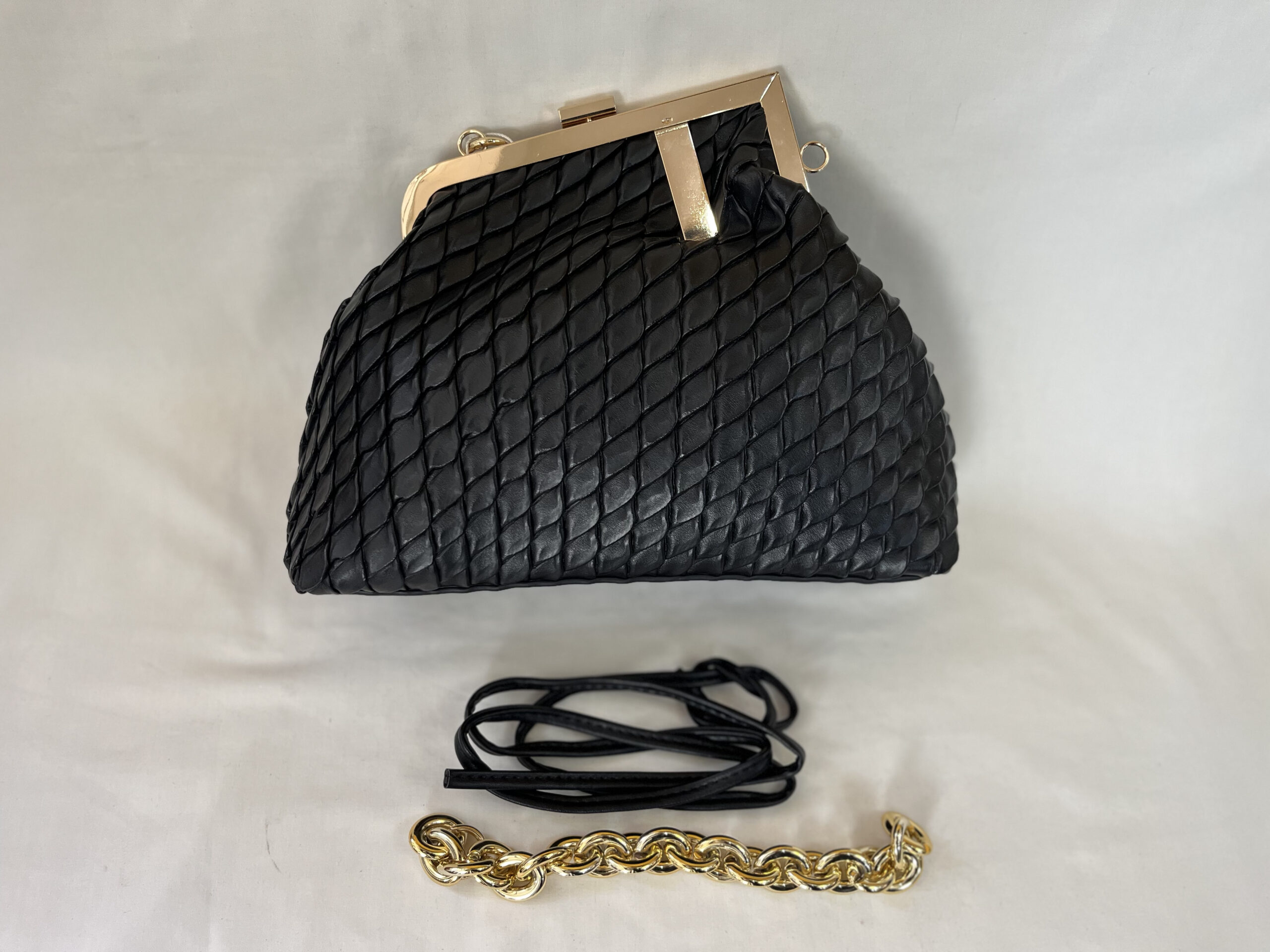 Woven Leather Clutch Bag
